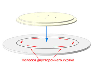 Крепление круга на скотч