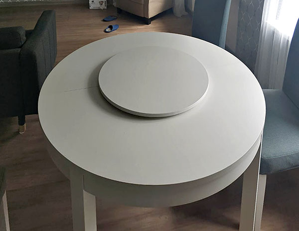 Крутящийся центр стола Lazy Susan в интерьере